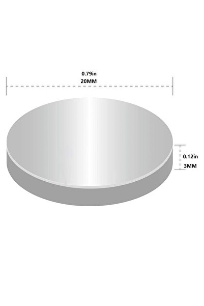 Hdg Çap 20mm X Kalınlık 3mm Süper Güçlü Yuvarlak Neodyum Mıknatıs Magnet - 2 Adet