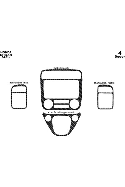 meriç cockpit design ميريتش ®   هوندا ستريم تراك أمامي مطلي باللون الأسود الل...