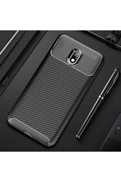 ZM STORE Xiaomi Redmi 8a Kılıf Karbon Tasarımlı Harika Kesim Negro Kapak