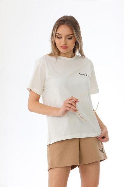 WestBound Γυναικείο T-shirt Σορτς Casual Αθλητικό Σετ, Σετ Πιτζάμες με Σορτς Mink