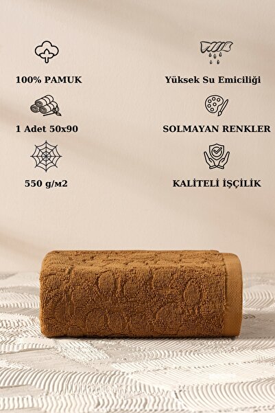 ARACHNE Ivy | Tekli | 50x90cm | 100% Pamuk | Premium Havlu | Özel Bez Çantası...