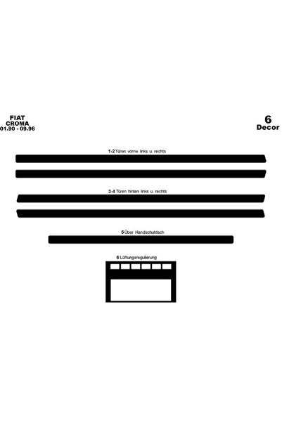 meriç cockpit design ميريتش ®   فيات كروما توربيدو أمامي مطلي باللون الأسود ا...