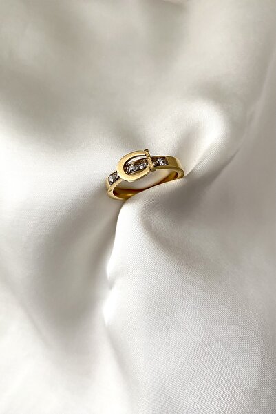 SilverStone Baguette Stone Thin Belted Steel Ring