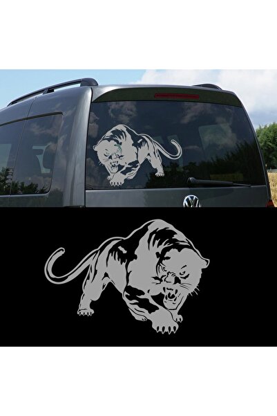 Melek Pazarı 30 X 21 Cm Vahşi Panter Araba Sticker