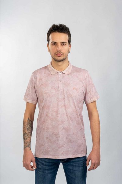 Moda Işık Μπλουζάκι με στάμπα με γιακά σολομού
