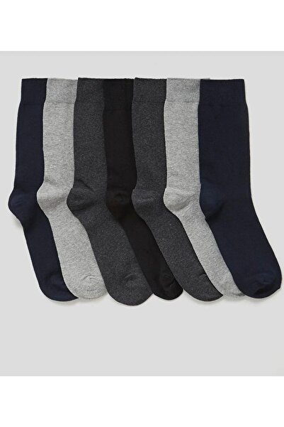 BLACK SWALLOW Șosete lungi din bumbac pentru bărbați, pachet de 12, culori mixte