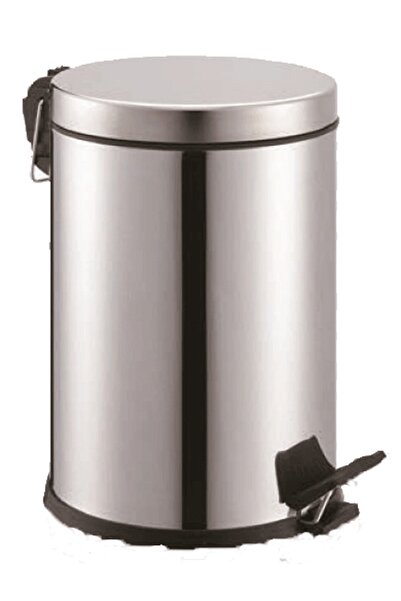 ACAR Paslanmaz Krom, 5lt Pedallı Çöp Kovası