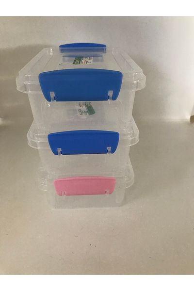 NESS AVM 3-Piece Two-Compartment Lockable Storage Container Multi-Purpose 250 Ml