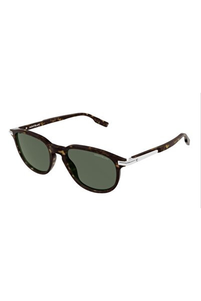 Montblanc Mb0276s00252 Unisex Güneş Gözlüğü Kahverengi Kemik Çerçeveli Yeşil ...