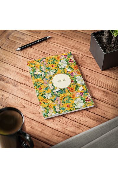 Egenis Cloth Lined Notebook with Hard Cover 160 Sheets 14x20cm -8