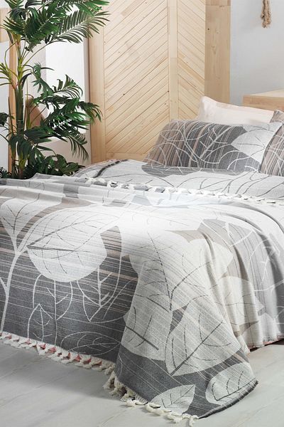 Sarev Miley Beige Double Cotton Bedspread Set
