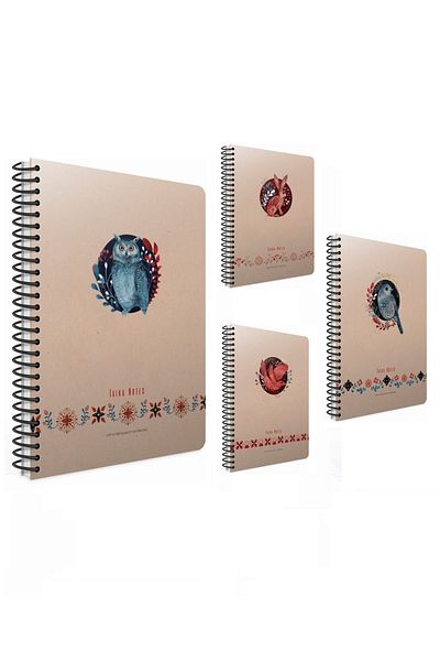 Gıpta Taika Notes Spiral Hard Cover Notebook 17x24 120 Sheets Lined (Pack of 4)