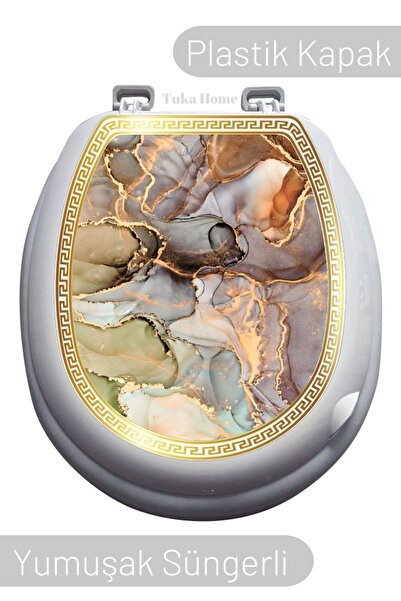 Tuka Home Lüks Sert Kapaklı Yumuşak Süngerli Klozet Kapağı M17