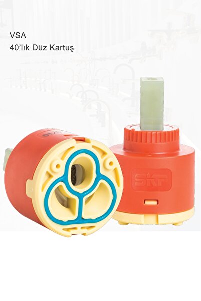 VSA 40'lık Düz Kartuş Aç Kapa Seramik Kartuş