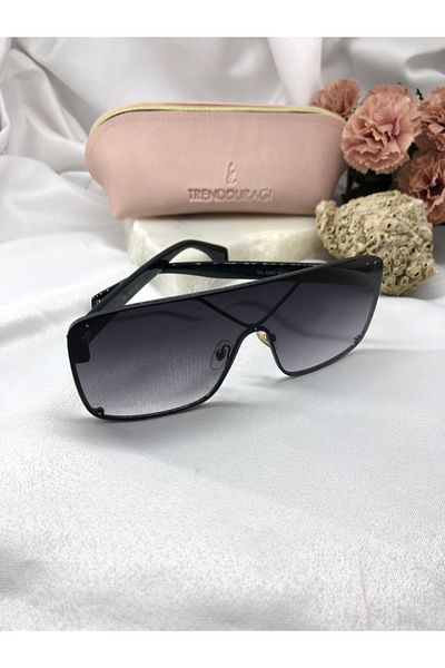 Di Caprio Reare Rectangular Gray Women's Sunglasses