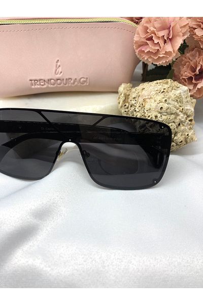 Di Caprio Reare Rectangle Black Women's Sunglasses
