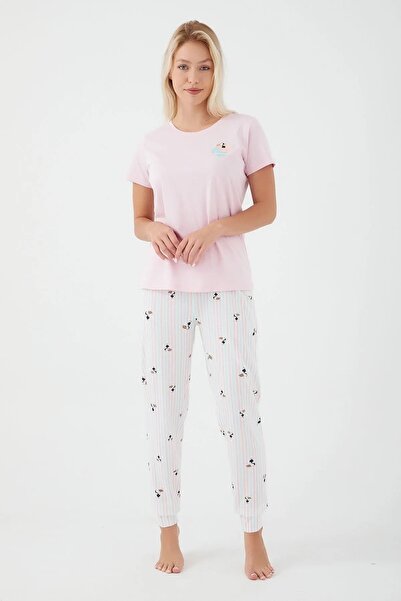 Pierre Cardin Rahat Yaka %100 Pamuk Kadın Pijama Takım 8574