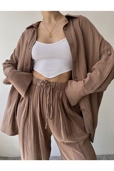 BOHEMAİ Sada Ramila Soft Brown Mušelín