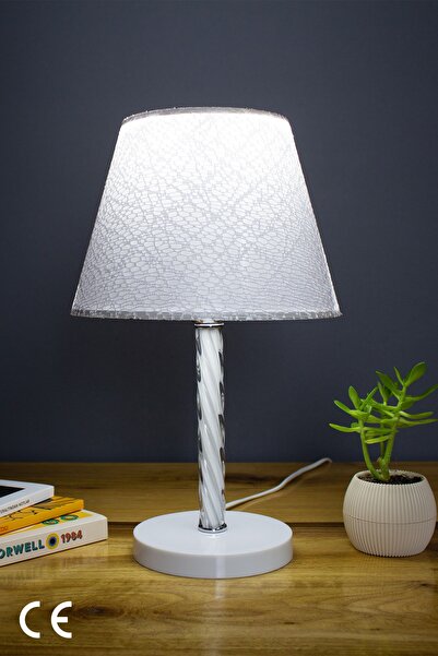 Vivido Abajur Dantelli Beyaz Elegant Abajur