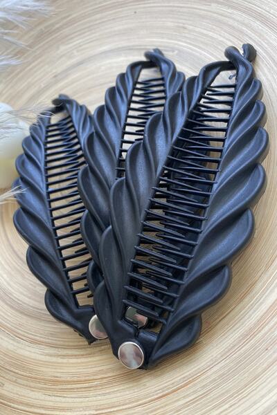 Tahtakaledeyim Kadın Siyah Kapan Toka 3 Adet Siyah Renk