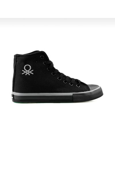 Benetton Bn-30192 Men's High-top Black Sports Shoes
