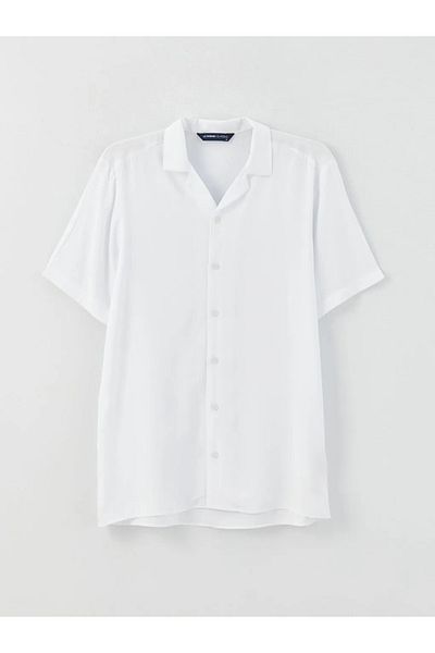 LC Waikiki Lcwaikı Classic Regular Fit Short Sleeve Viscose Men's Shirt