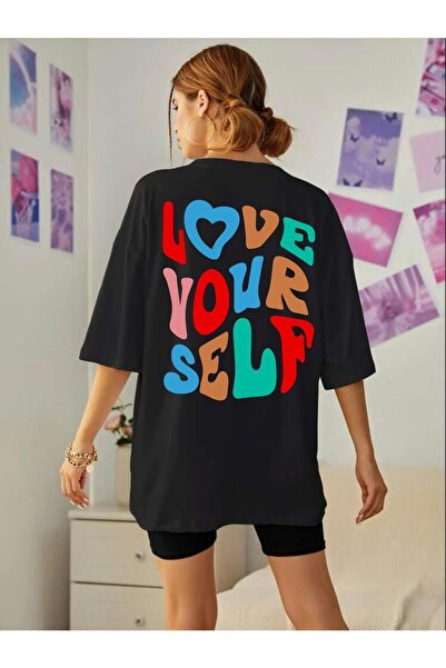 Tight Lady Πίσω και μπροστινό Love Printed 100% Cotton Super Quality Χτενισμέ...