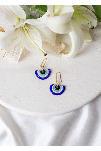 CHARMLUCKY Murano Evil Eye Earrings