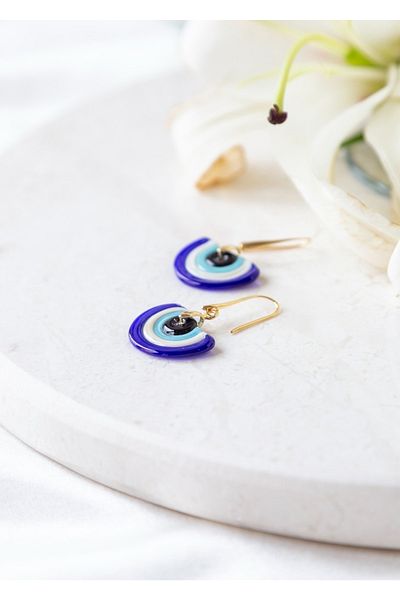 CHARMLUCKY Murano Evil Eye Earrings