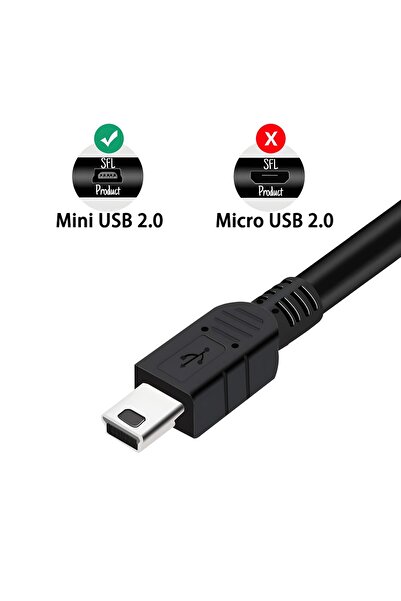SFL Product Ps3 Kol Şarj Kablosu Mini Usb 2.0 Ps3/mp3/mp4 Uyumlu Şark Kablosu 1 Metre