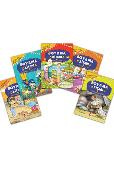 Timaş Çocuk Renklerle Güzel Dinim Boyama Kitabı Set (5 Kitap)