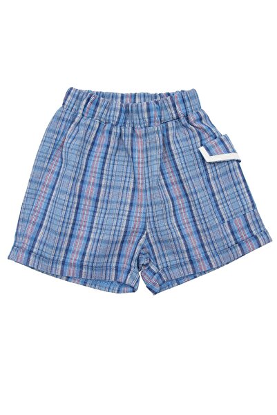 Ozmoz By Mukadder Özden 100% Cotton Plaid Summer Unisex Baby Shorts