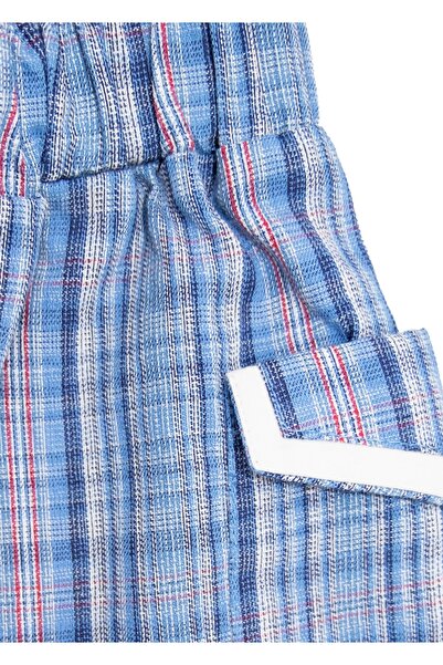 Ozmoz By Mukadder Özden 100% Cotton Plaid Summer Unisex Baby Shorts