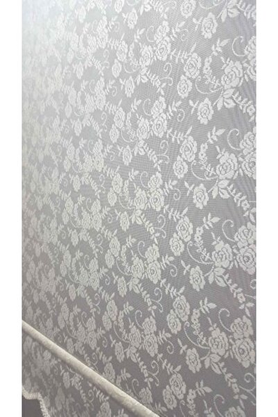 arslanlı perde Sarmaşık Gül Desen Çift Mekanizmalı Perde Etek Dilimi Hediye