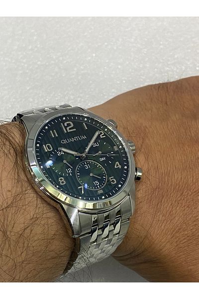 Quantum Adrenaline Special Series Classic Numeral 100% Steel Green Dial 100 M 46 Mm