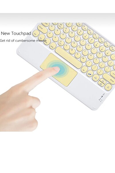 Alfa MEC Ipad 10. Nesil 10.9 2022 A2696 Uyumlu Bluetooth Klavye Touchpad Slim Kablosuz Wifi Q Klavye