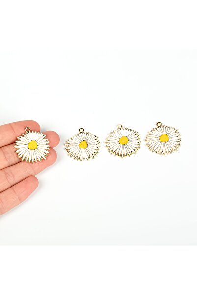 yfhobi 1 Adet - 28 Mm Mineli Papatya Takı Aparatı, Altın Kaplama, 1. Kalite K...