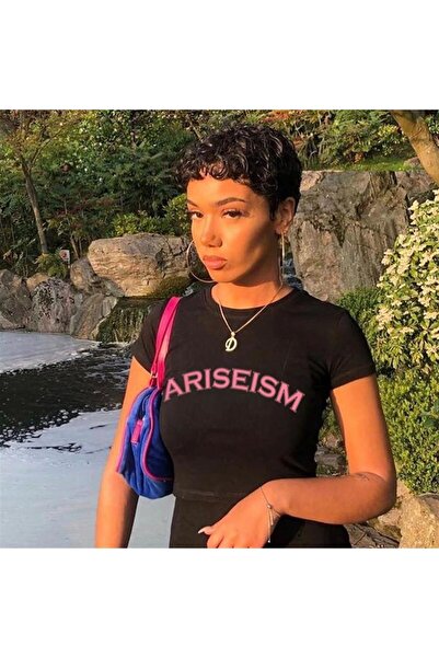 Touz Ariseism Printed Black Crop - износване на золид