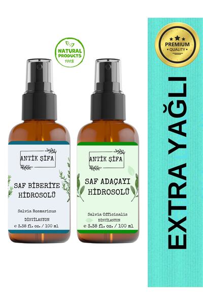 Antik Şifa Biberiye Suyu Ve Adaçayı Suyu Seti - Canlandırıcı (2X100ML)