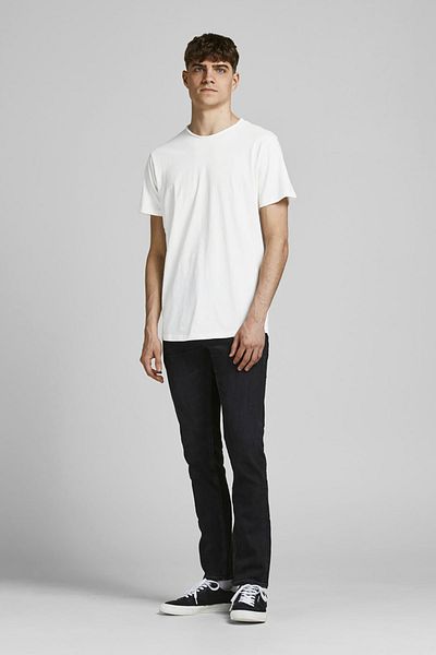 Jack & Jones Men's Jjebasher Crew Neck T-shirt 12182498 White
