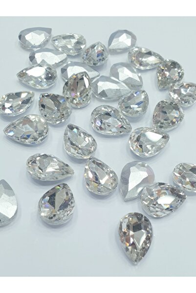 Genel Markalar Yapıştırma Taş - {arkası Bombeli} Damla 10x14mm (50 AD)