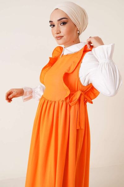 VOLT CLOTHİNG فستان جيليه مكشكش على الكتف للنساء