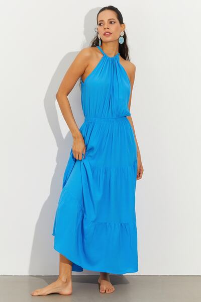 Cool & Sexy Rochie midi albastră pentru femei BK261063