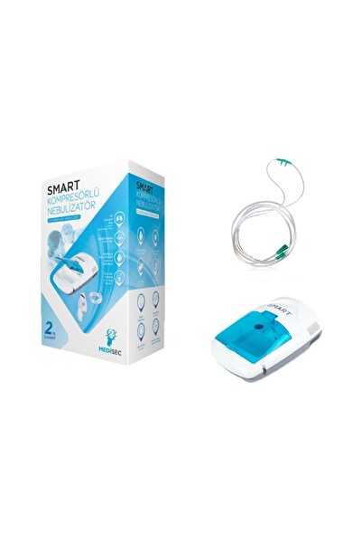 Smart Kompresörlü Nebulizatör + Nazal Oksijen Kanülü Yetişkin Oksijen Hortumu...