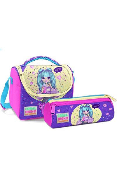 Coral High Kids Mor Pembe Mor Pembe Anime Desenli Thermo Beslenme Ve Kalem Ça...