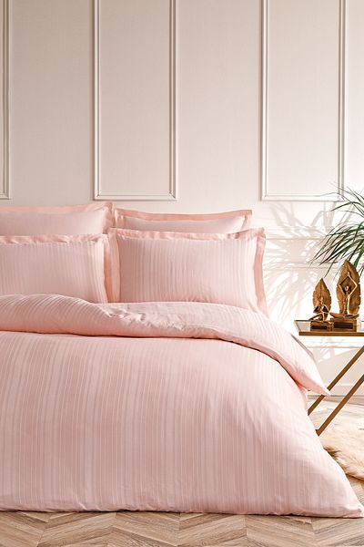 Puffy King Size Bamboo Satin Duvet Cover Set - Melvin Powder