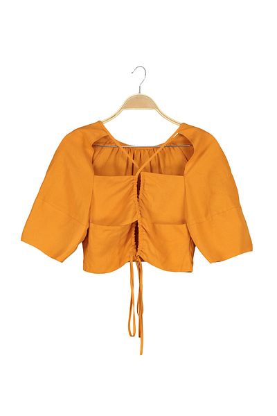 Twist Orangefarbene Damenbluse