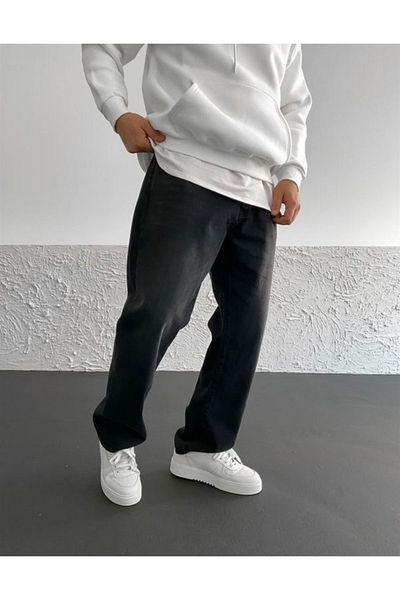 Z1MAN Black Baggy Trousers