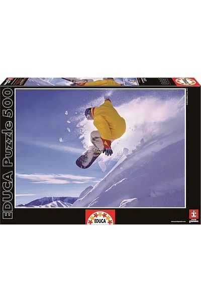 EDUCA Jigsaw Snowboard Puzzle - 500 Pieces, Adhesive Included
