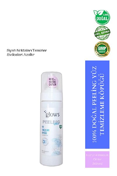 Glows Peeling Facial Cleansing Foam Dry and Sensitive Skin 200 ml
